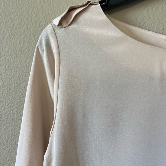 Lacoste 100% Silk Blush Pink Blouse - Picture 3 of 9